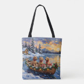Goldendoodle Weihnachtsboot Urlaub Tasche (Rückseite)