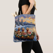 Goldendoodle Weihnachtsboot Urlaub Tasche (Von Nahem)