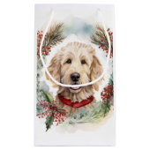 Goldendoodle Weihnachtsfeier Festliche Jungfrau Kleine Geschenktüte (Rückseite)