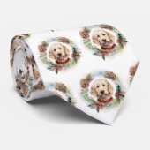 Goldendoodle Weihnachtsfeier Festliche Jungfrau Krawatte (Gerollt)