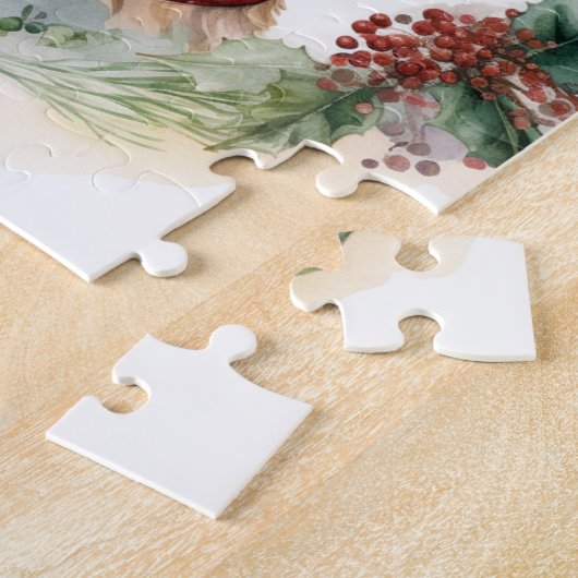 Goldendoodle Weihnachtsfeier Festliche Jungfrau Puzzle (Seite)