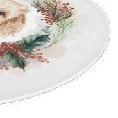 Goldendoodle Weihnachtsfeier Festliche Jungfrau Schneidebrett (Ecke)