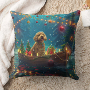 Goldendoodle Weihnachtsfestliche Reise Kissen