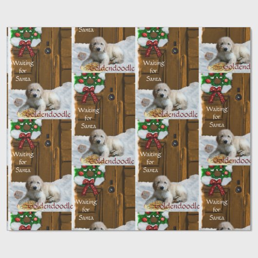 Goldendoodle Weihnachtsgeschenke Geschenkpapier (Flach)