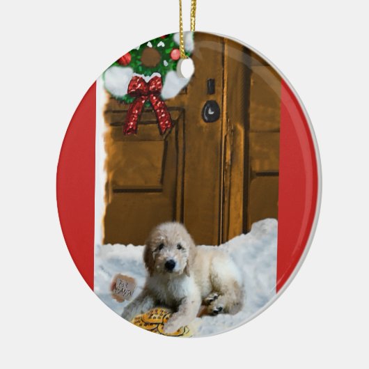 Goldendoodle Weihnachtsgeschenke Ornament (Links)