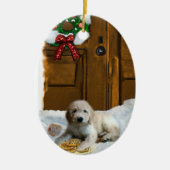 Goldendoodle Weihnachtsgeschenke Ornament (Vorne)