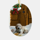Goldendoodle Weihnachtsgeschenke Ornament (Hinten)