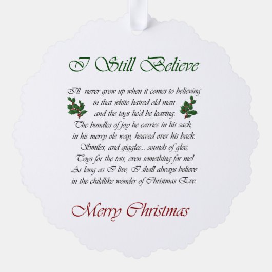 Goldendoodle Weihnachtsgeschenke Ornament Karte (Rückseite)