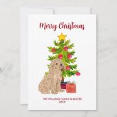Goldendoodle Weihnachtskarte Feiertagskarte (Vorderseite)