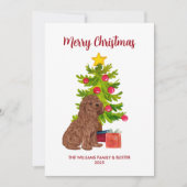 Goldendoodle Weihnachtskarte Feiertagskarte (Vorderseite)