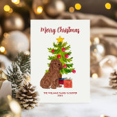 Goldendoodle Weihnachtskarte Feiertagskarte