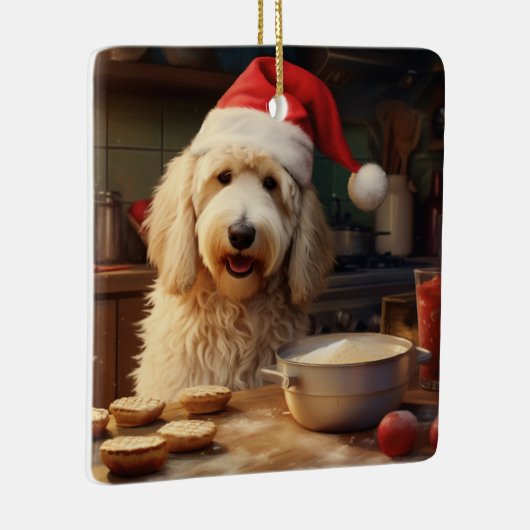 Goldendoodle Weihnachtskekse Urlaub Keramikornament (Rechts)