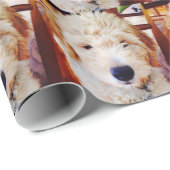 Goldendoodle Welpe Geschenkpapier (Rolleneckpunkt)