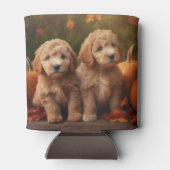 Goldendoodle Welpe Herbst Kürbis Dosenkühler (Rückseite)