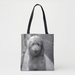 Goldendoodle-Welpe im Garten Tasche