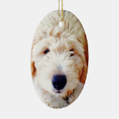 Goldendoodle Welpe Keramik Ornament (Rechts)