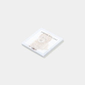 Goldendoodle Welpe mit Schnee im Gesicht Post-it Klebezettel (angewinkelt)