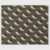 GoldenDoodle Welpe mit Weihnachtsbaum Geschenkpapier (Flach)