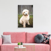Goldendoodle-Welpen im Gras Leinwanddruck (Insitu (Wohnzimmer))