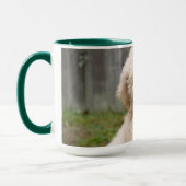 Goldendoodle Welpen im Gras Tasse (Links)