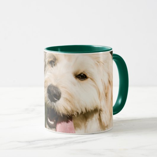 Goldendoodle Welpenpaneel Tasse (VorderseiteRechts)
