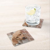 Goldendoodle-Welpenpfanne Rechteckiger Pappuntersetzer (Vor Ort)