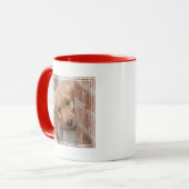 Goldendoodle-Welpenpfanne Tasse (Vorderseite Links)