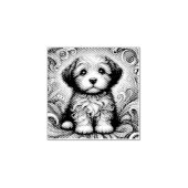 Goldendoodle-Welpenspass Gummistempel (Prägung)