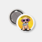Goldendoodle-Welpenstrand Magnet (Vorderseite/Rückseite)