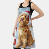 Goldendoodle Winter Wunderland Weihnachtsfreuden Schürze (InSitu)