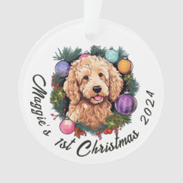 Goldendoodle's erstes Weihnachten Ornament