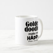 Goldendoodles machen mich glücklich kaffeetasse (VorderseiteRechts)