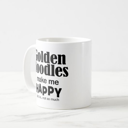 Goldendoodles machen mich glücklich kaffeetasse (Vorderseite Links)