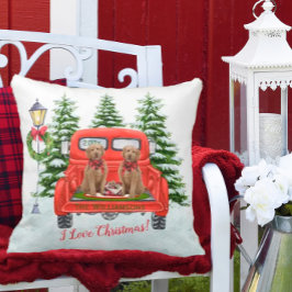 Goldendoodles Vintager LKW Familienname Kissen