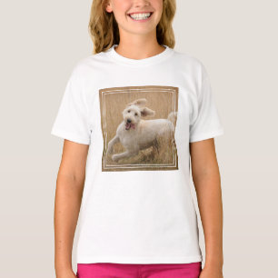 Goldendoodrom läuft durch Gras T-Shirt