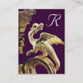 GOLDENDRAGON IN LILA Monogramm Visitenkarte (Rückseite)