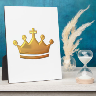 Goldene "3-D"-Krone Fotoplatte