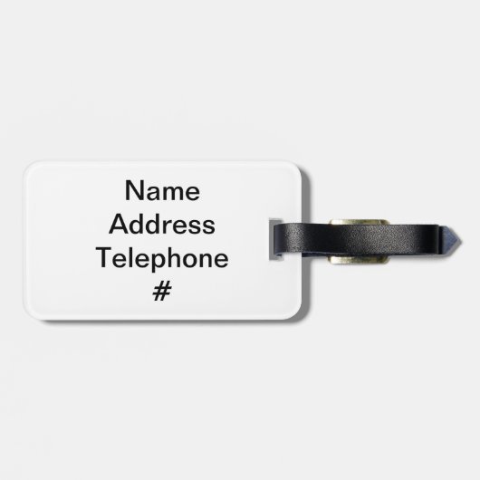 Goldene "3-D"-Krone Gepäckanhänger (Rückseite horizontal)