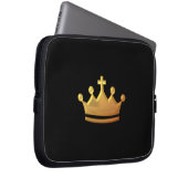 Goldene "3-D"-Krone Laptopschutzhülle (Vorne Rechts)