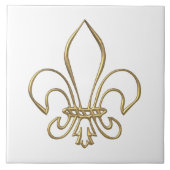 Goldene "3-D" Lilie Fliese (Vorderseite)