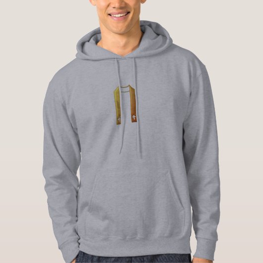 Goldene "3-D" liturgische Stola Hoodie (Vorderseite)