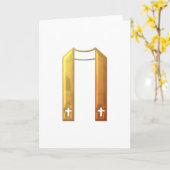 Goldene "3-D" liturgische Stola Karte (Gelbe Blume)