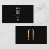 Goldene "3-D" liturgische Stola Visitenkarte (Vorne/Hinten)