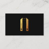 Goldene "3-D" liturgische Stola Visitenkarte (Rückseite)