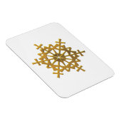 Goldene 3-D-Schneeflocke Magnet (Rechte Seite)