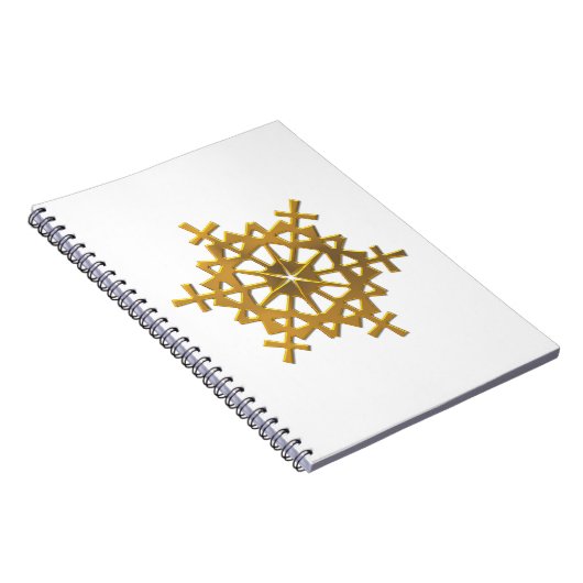 Goldene 3-D-Schneeflocke Notizblock (Rechte Seite)