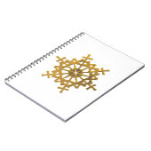 Goldene 3-D-Schneeflocke Notizblock (Linke Seite)