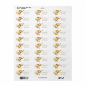 Goldene 3D-Blumen | Hochzeit (Vorne)