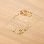 Goldene 3D-Blumen Transparent Acryleinladungen (Ablage )