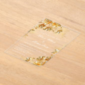 Goldene 3D-Blumen Transparent Acryleinladungen (Ablage )